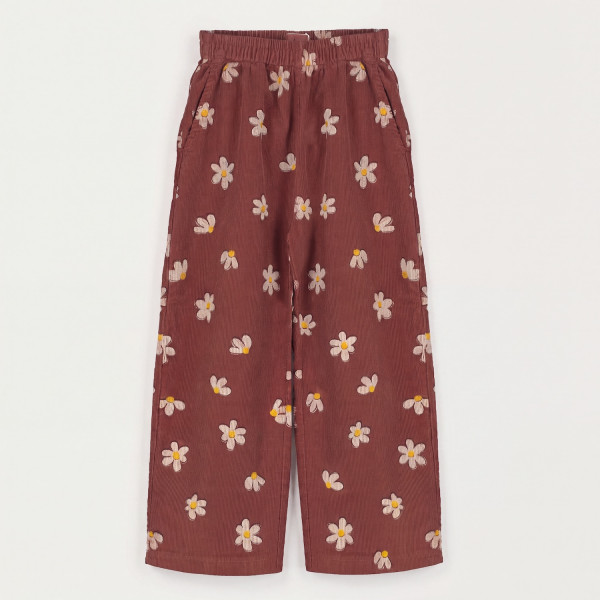 Lötiekids MINI CORDUROY TROUSERS Daisies allover