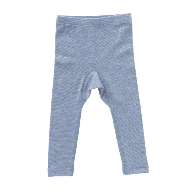 People Wear Organic Babyleggings Wolle-Seide blau