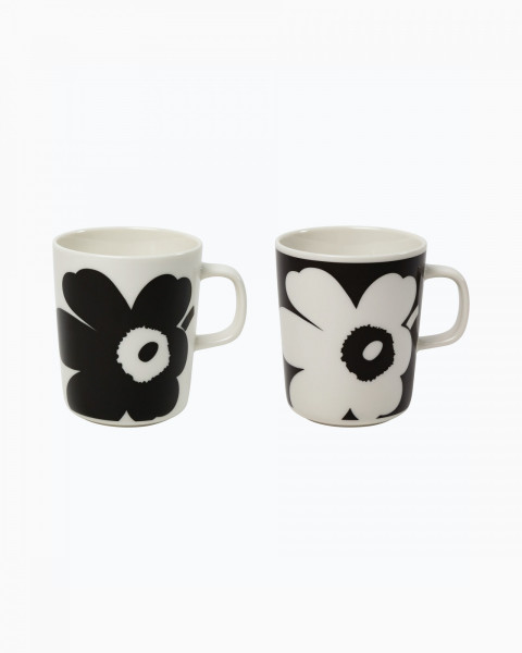 Marimekko Tasse Juhlamuki Unikko Schwarz 2 Stück