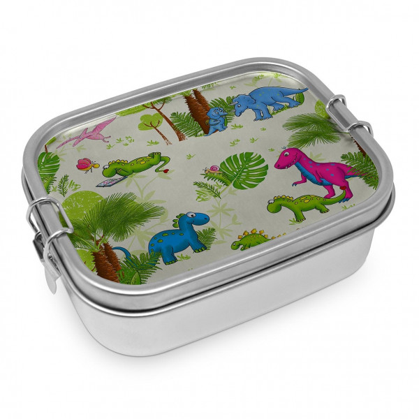 Lunchbox aus Edelstahl Dinos