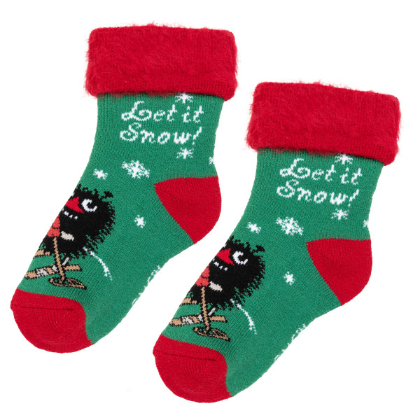 Socken fluffy Stinky 'Winterfun Green' - Kids