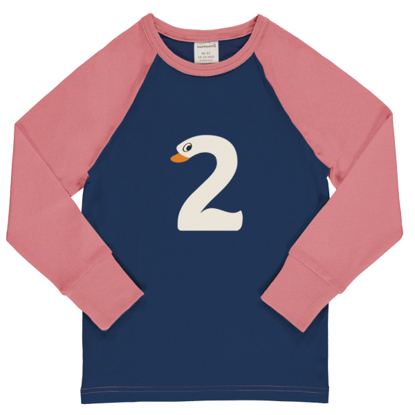 Langarmshirt 'Geburtstag 2 Rosa' - Maxomorra