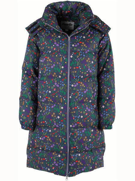Danefae Winterjacke Daneget Down Grey Marine Botanical
