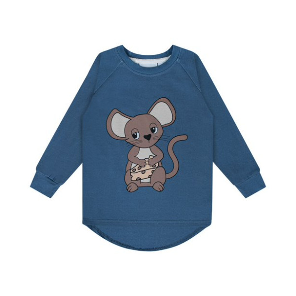 Dear Sophie Langarmshirt Maus blau