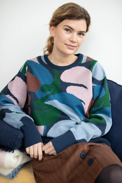 Pullover 'Danefox Jaquard Navy TROPS'