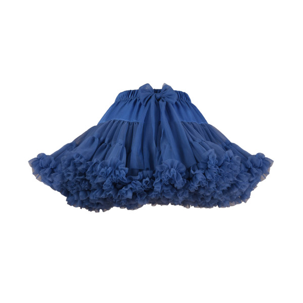 Manufaktura Falbanek Tüllrock Pettiskirt Jeansblau