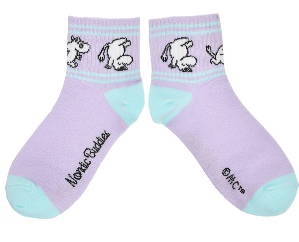 Nordic Buddies Mumin Sneaker Tennis Socken lila Gr. 36-42