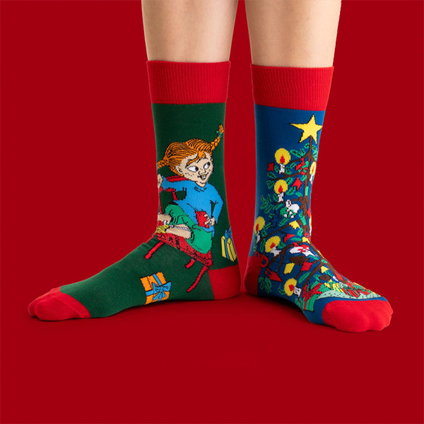 Socken Pippi Langstrumpf 'Pippi rettet Weihnachten' Erwachsene