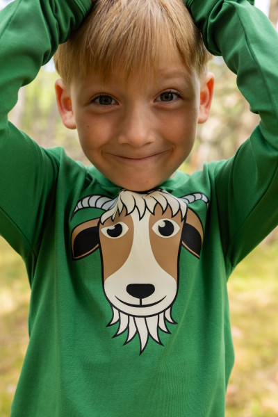 Langarmshirt 'Dyrroar Ziegenbock'