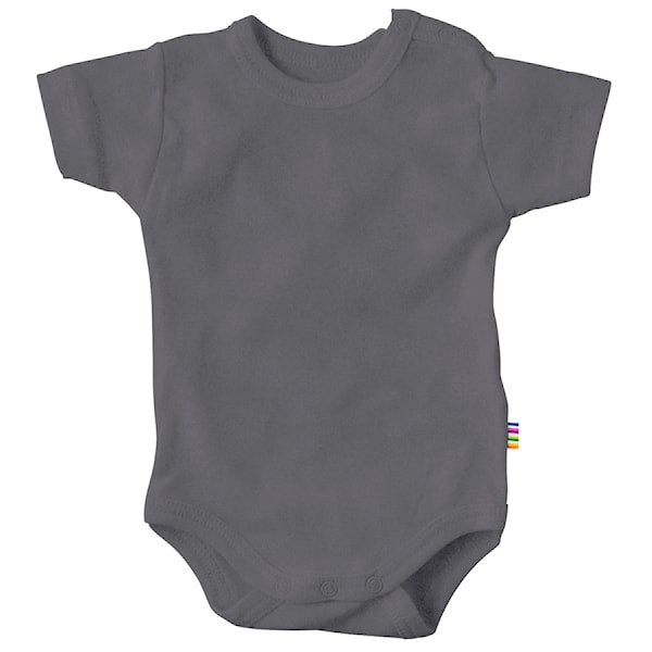 Body kurzarm Wolle Seide grau