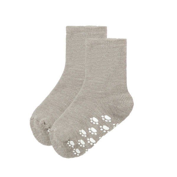 Joha Wollsocken beige anti-Rutschsocken