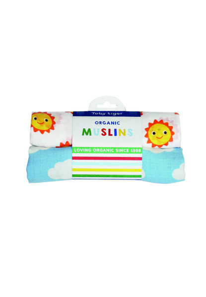 Toby Tiger Mullwindeln 2-pack Bio