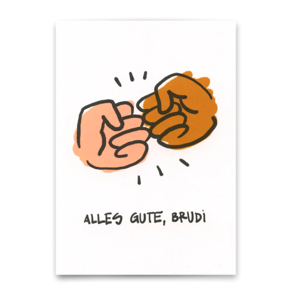 Postkarte 'Alles Gute Brudi' - Deli Cards
