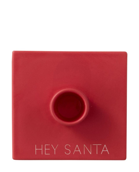 Design Letters Kerzenständer Hey Santa rot
