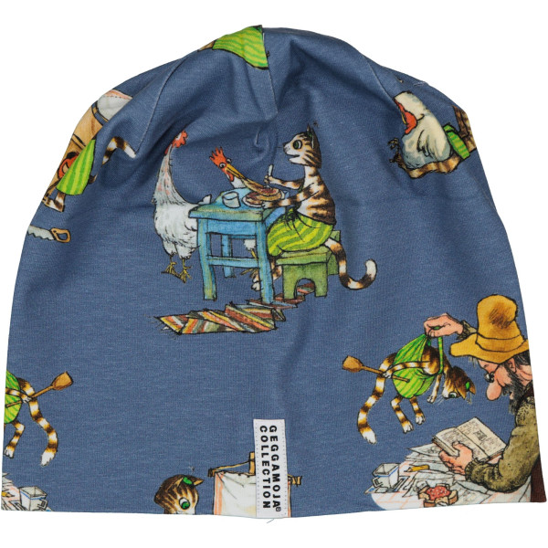 Mütze mit Fleece Fütterung Pettersson und Findus dust blue - Geggamoja