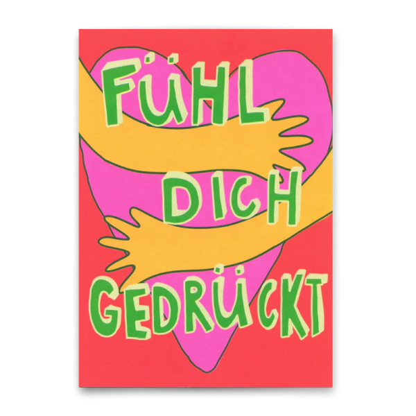 Postkarte 'Fühl dich gedrückt' - Deli Cards