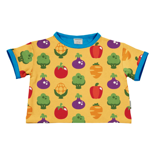 Maxomorra T-Shirt Cropped Picnic Veggies