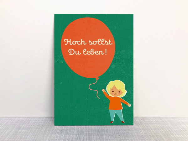 Monimari Karte Hoch sollst du leben dunkelgrün