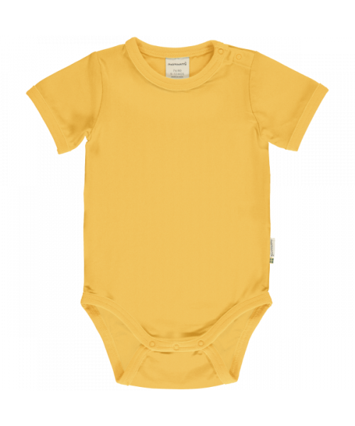 Maxomorra Body Kurzarm Basic Yellow Sun