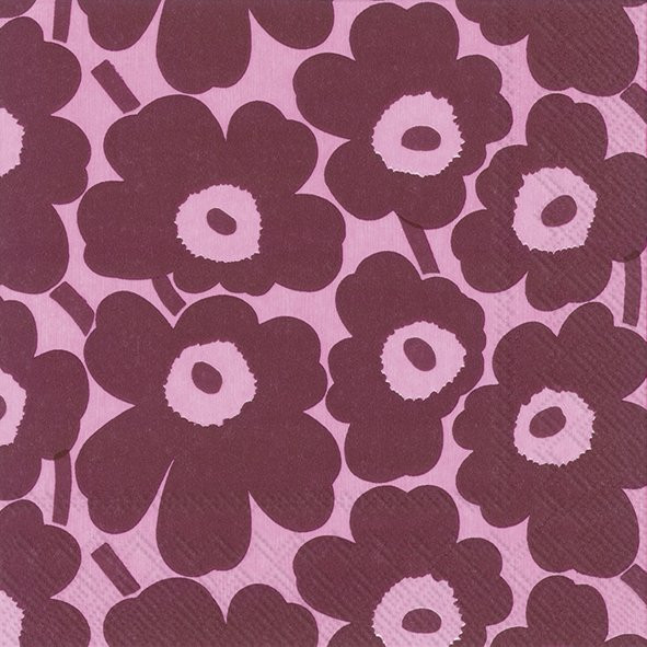 Marimekko Servietten Unikko Pink/Purple