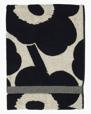 Marimekko Handtuch Unikko Badehandtuch black sand