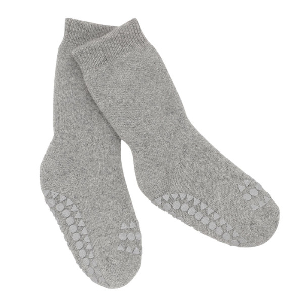 Antirutsch Socken - Baumwolle (Bio) 'Grau Melange'