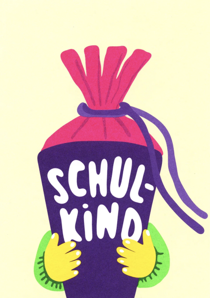 Postkarte Schulkind