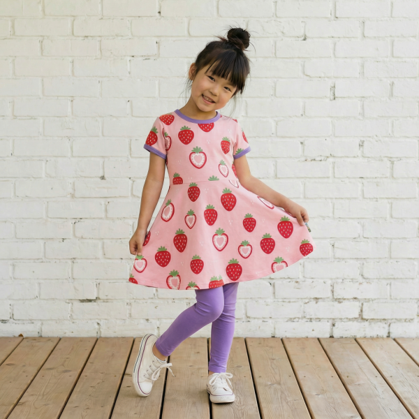Kleid kurzarm Strawberry - Maxomorra