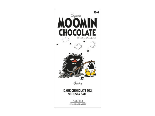 Mumin-Schokolade Stinky - Zartbitterschokolade mit Meersalz 70g - bio