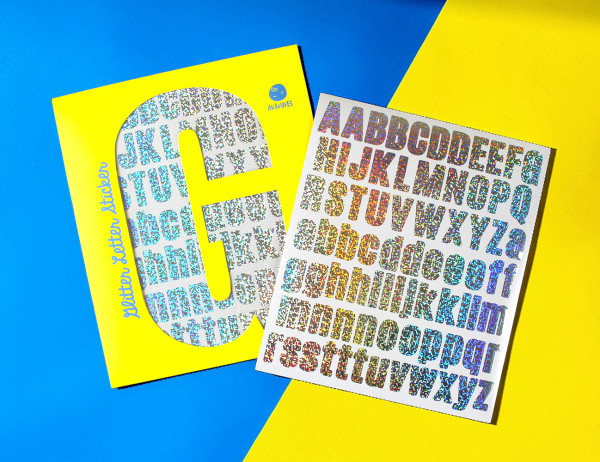 Ava & Yves Stickers Glitter ABC Sticker