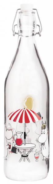 Muurla Mumin Mehuhetki ("Saft-Pause") Glasflasche 1 Liter