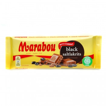 Jättegott Marabou Black Salzlakritz (100 g) Vollmilchschokolade mit Salzlakritzstückchen