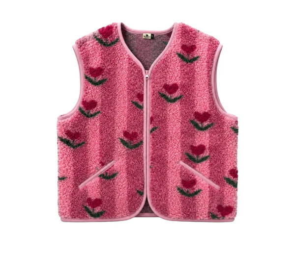 Wollweste Adult Cherry Zipper