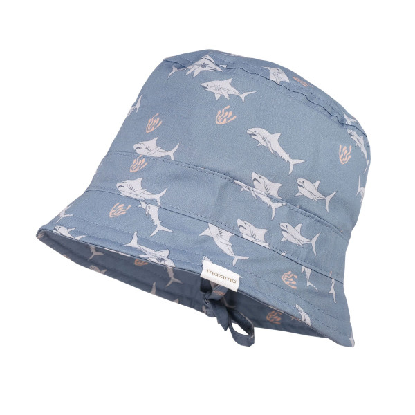 Sonnenhut blau Sharks Fischerhut UV50 mit Bindebänder