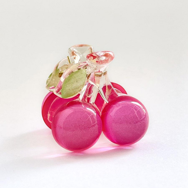 Mimis Glow Haarklammer klein Kirsche rosa