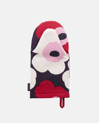Ofenhandschuh Pieni Unikko Plum, Cranberry, Offwhite, Rose - Marimekko