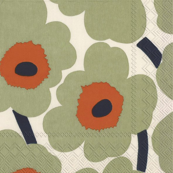 Marimekko Servietten Unikko cream orange