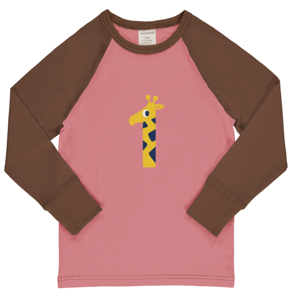 Langarmshirt 'Geburtstag 1 Rosa' - Maxomorra