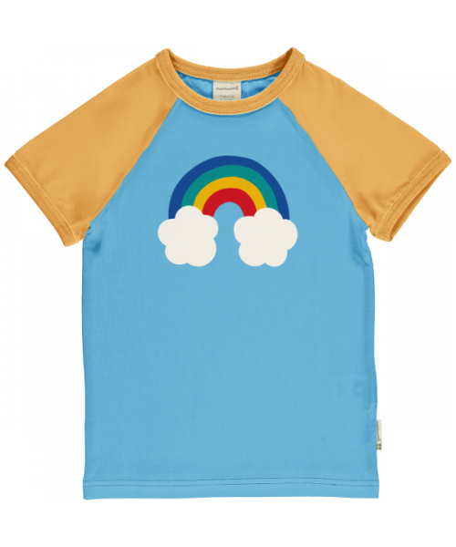 Maxomorra T-Shirt Kurzarm Raglan Rainbow
