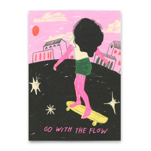 Postkarte 'Go with the flow' - Deli Cards