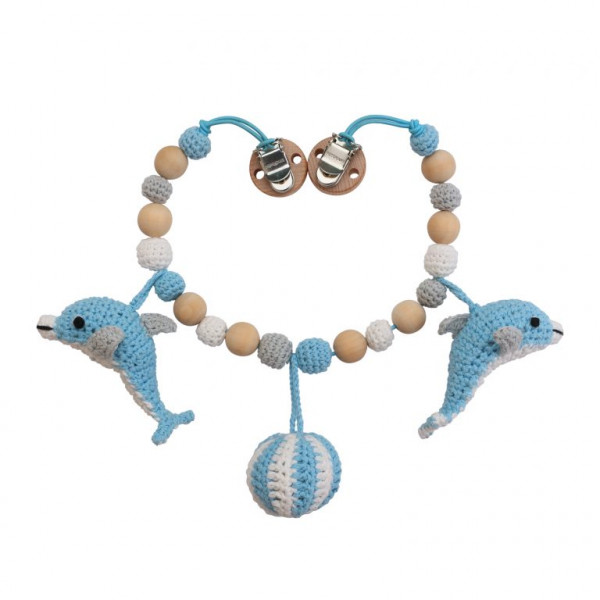 Sindibaba Kinderwagenkette Delfin blau