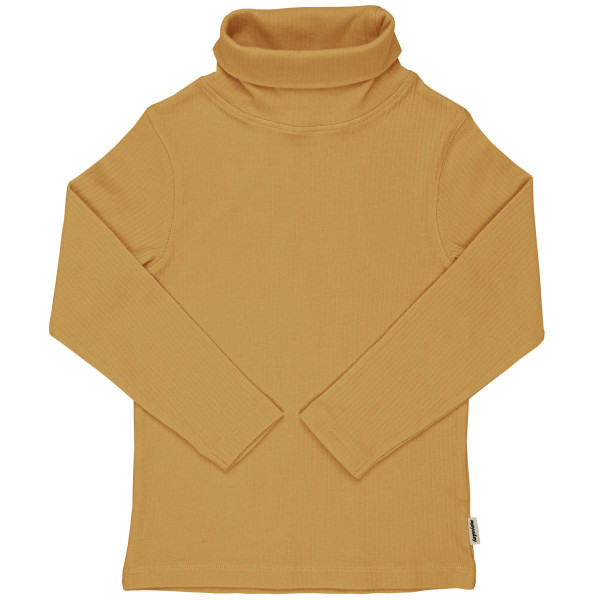 Meyadey Rollkragen Shirt Rib gelb Honeycomb