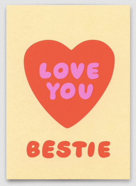 Postkarte Love You, Bestie - Deli Cards