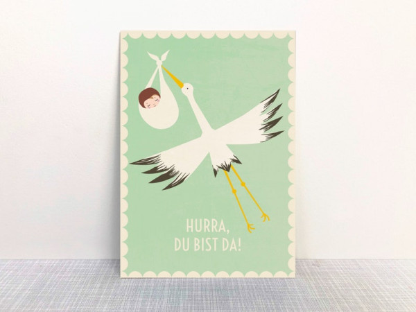 Monimari Karte Hurra Storch mint