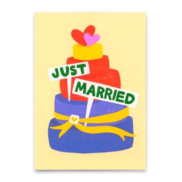 Postkarte 'just married' - Deli Cards