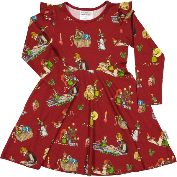 Kleid Pettersson & Findus Weihnachten rot