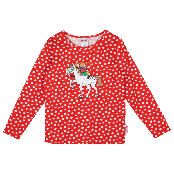 Langarmshirt Pippi Langstrumpf 'Speckled Red'