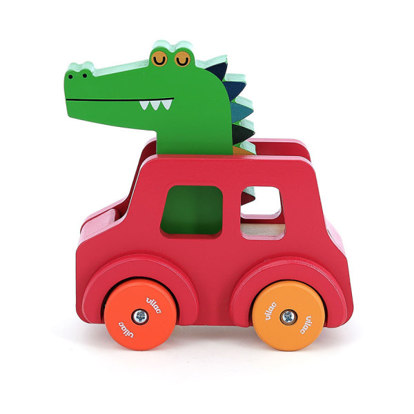 Holzauto Krokodil