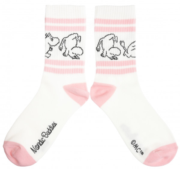 Nordic Buddies Mumin Tennis Socken Gr. 36-42 weiss rosa