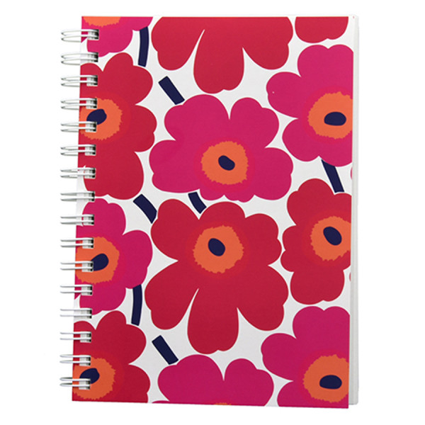 Marimekko Notizbuch Notizblock Schreibheft Unikko rot DIN 5